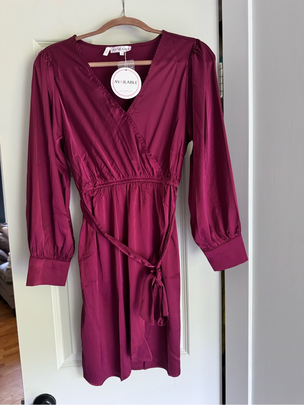 Burgundy Wrap Dress